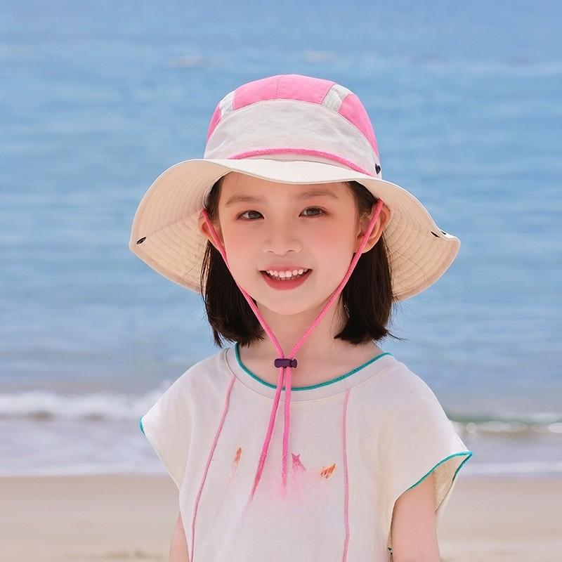 Kids Summer Sun Hat With Wide Brim For Outdoor Sun Protection And Breathability