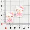 Cartoon KT Cat Resin Accessories: DIY Fridge Magnet, Keychain, Hair Clip Decorative Materials