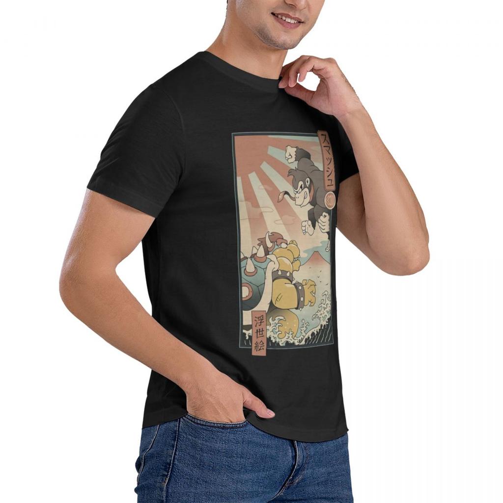 Super Smashes Bros Kaijus Smash Bedrucktes T-Shirt Lustiges Herren Kurzarm Locker Übergroßes T-Shirt