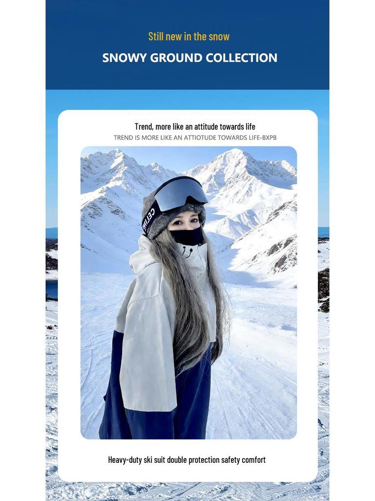 Verbessertes wasserdichtes Skianzug-Set: Herren- und Damen-Snowboard-Hoodie & Hose für Wärme