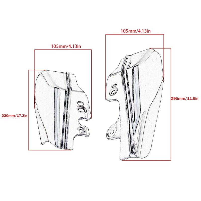 Motorcycle Middle Frame Air Deflector Replacement Heat Shield Deflector for 2001-2008 Models Engine Guard Protection