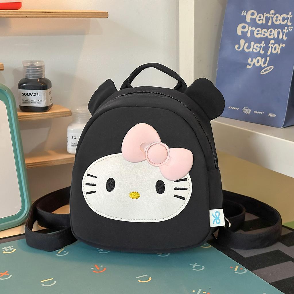 Schoolbag: Japanese milky blue soft cute cat outing mini backpack for kindergarten cute kids for classes