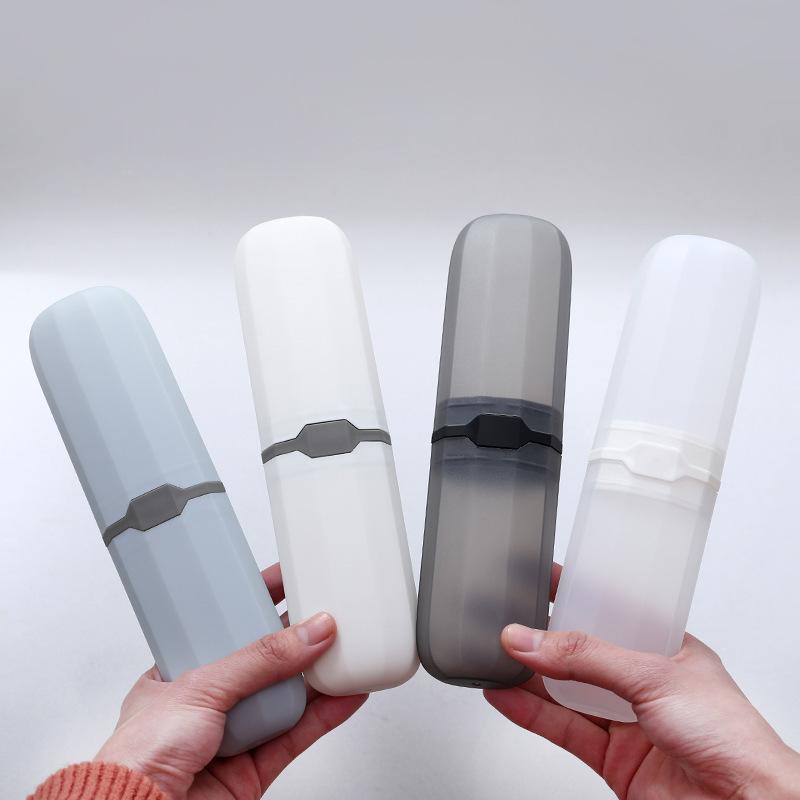 Home Portable Toothbrush Box Student Travel Plastic Toothbrush Cup Tableware Box Pencil Box Toothbrush Toothpaste Storage Box