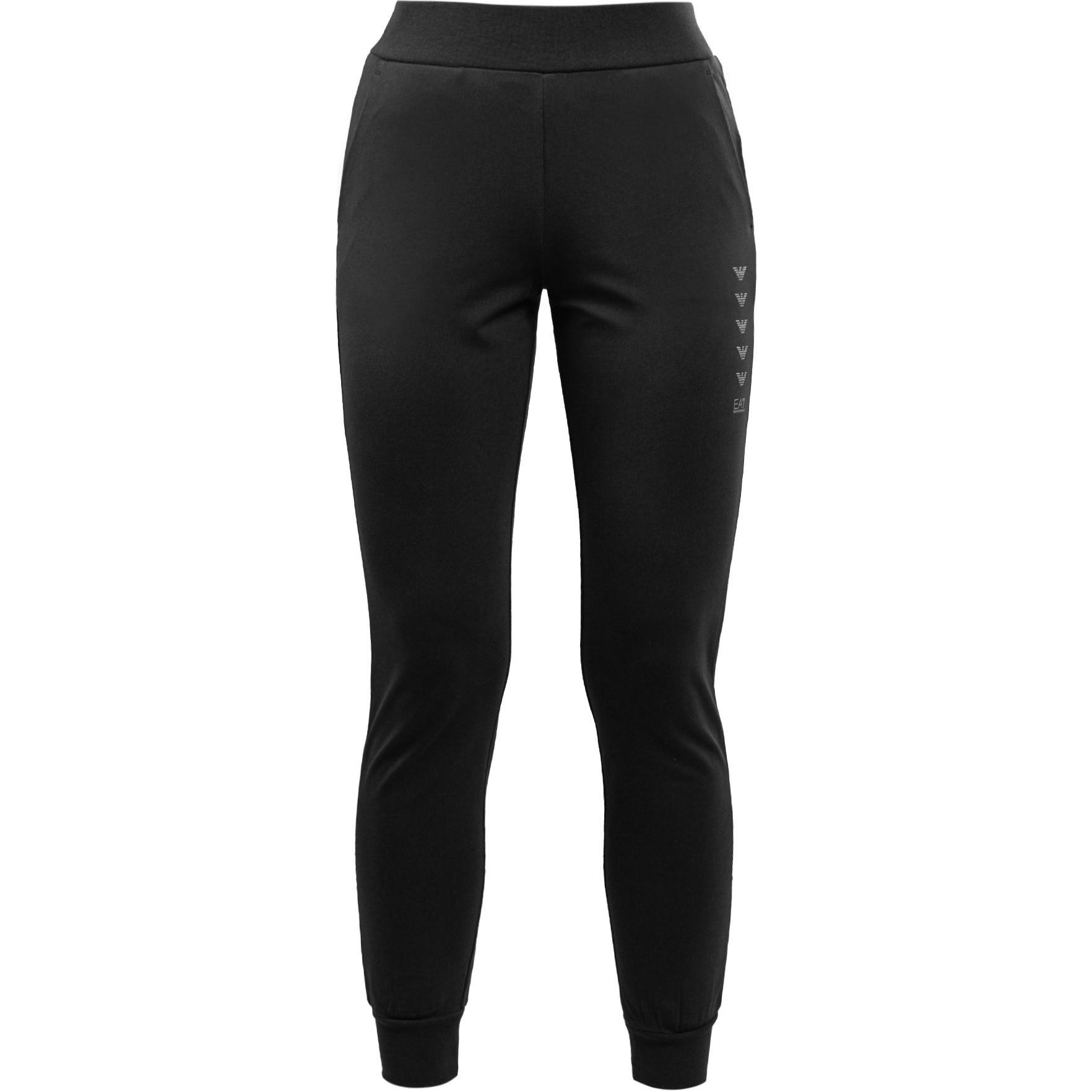 Emporio Armani Solid Color Mid-Rise Slim Fit Cuffed Casual Pants Women bottoms Black 3DTP67-TJTHZ-0228 XS