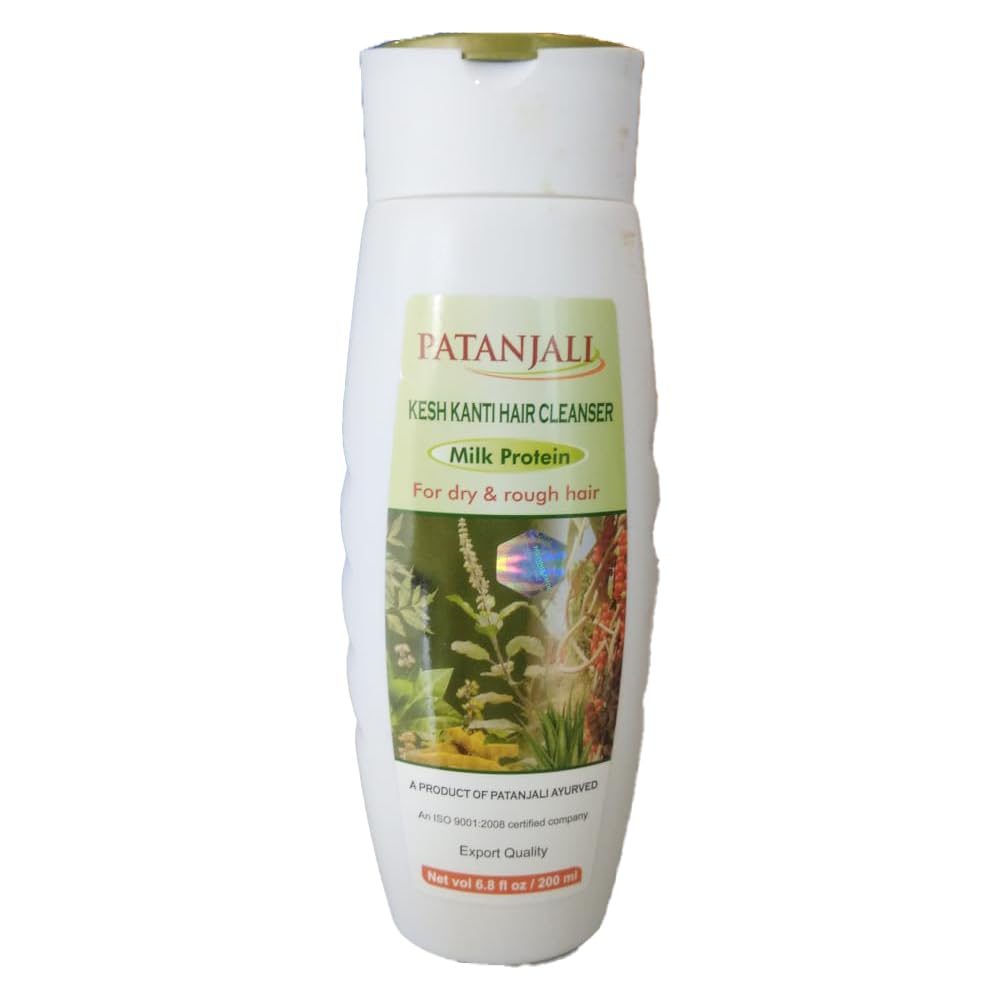 

Patanjali Kesh Kanti Milk Protein Hair Cleanser Shampoo 200ml Pack of 1 For Strong Shiny Hair