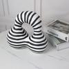 Nordic Black & White Striped Ornament for Home Decor and Office Display