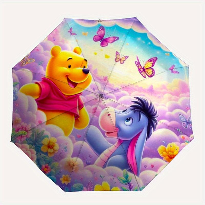 

1pc Winnie-the-Pooh, Eeyore 8-Rib Automatic Folding Umbrella, Portable & Foldable, All-Season Portable Umbrella for Women & Men yy250731172