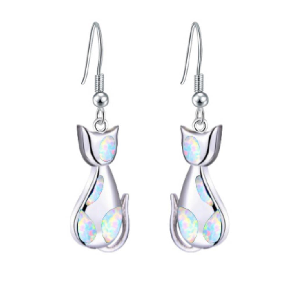 2026 Kitten Earrings Fashionable and Trendy Exquisite Inlaid Zircon Jewelry Earrings