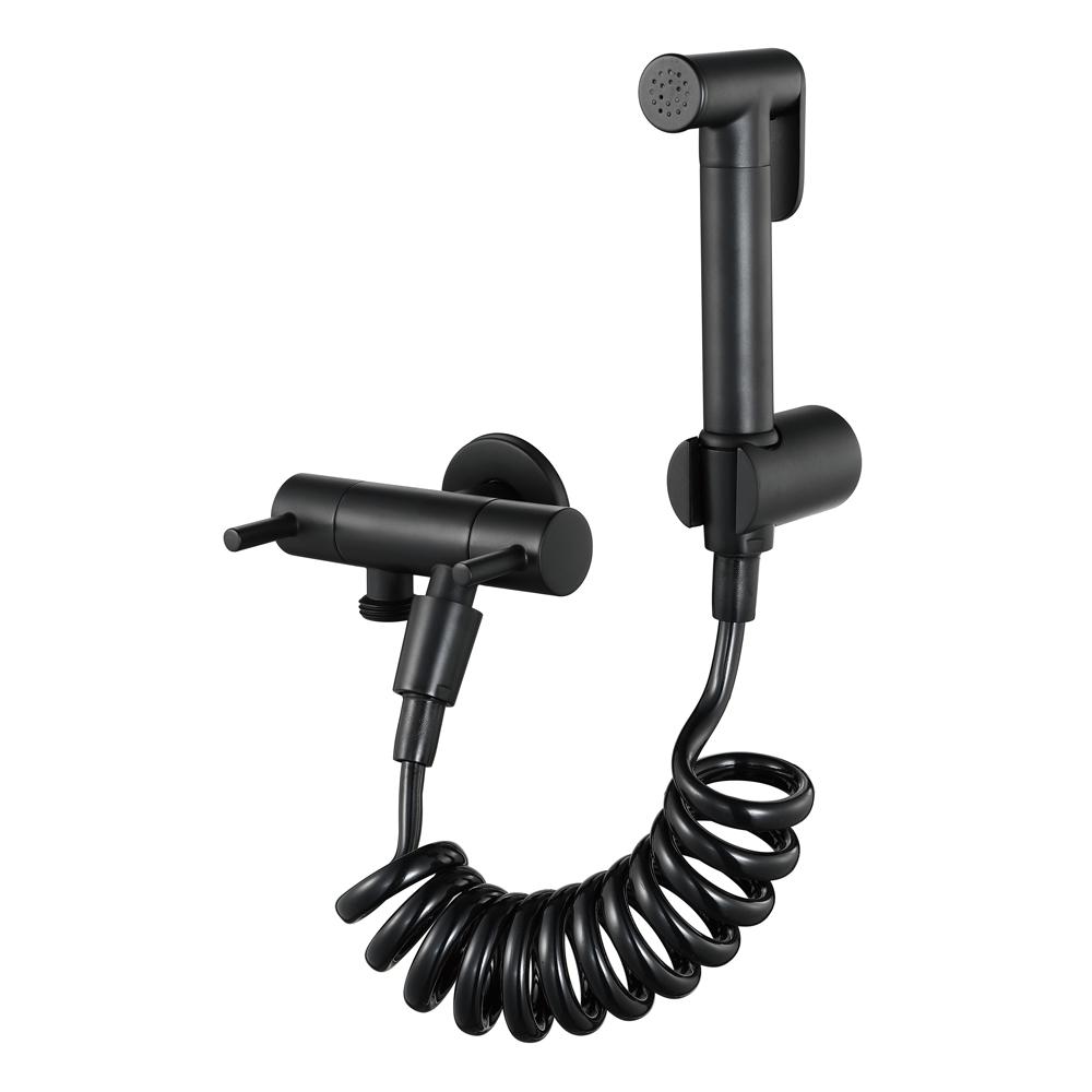 Wall Mount Toilet Bidet Matte Black Brass Modern Vertical Spray Bidet Sprayer Kit (Black,Brass) чёрный