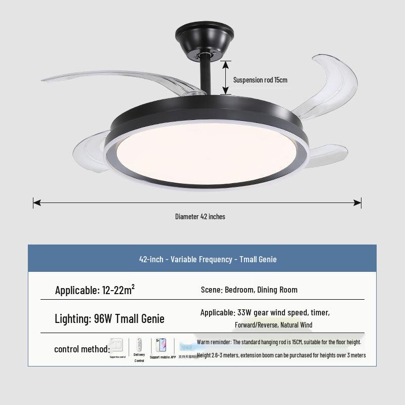 2026 New Model Flush Mount Ceiling Fan with Integrated Light for Living, Dining & Bedroom