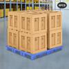 6-Pack Blue Plastic Floor Pallets, 50x30x10cm Stackable Storage Pallets, PP Material for Warehouse Organization, Garage Shelving