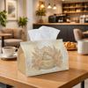 1pc Vintage Victorian Botanical Tissue Box - Teacup Sparrow Bird Napkin Storage Box, Suitable for Rolls/Facial Tissues/Single Sheets, Multi-Functional