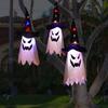 1-20PCS LED Light-Up Wizard Hat Lamp Glowing Halloween Party Decoration, Scary Ghost Hanging Props for Adults & Kids