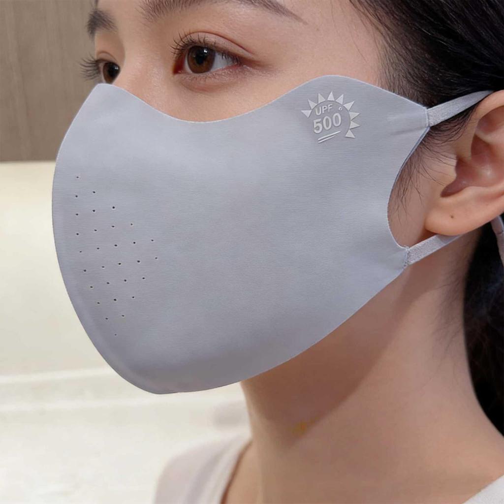 Women’s Anti-UV Breathable Ice Silk Face Mask - Sunshade and Eye Corner Protector 3D Hat