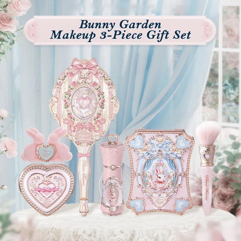 Flowers Knows Bunny Garden Kolekce Dárková sada Paletka očních stínů Sametová matná rtěnka Krém na rty Růž na tvářenku De Maquillaje