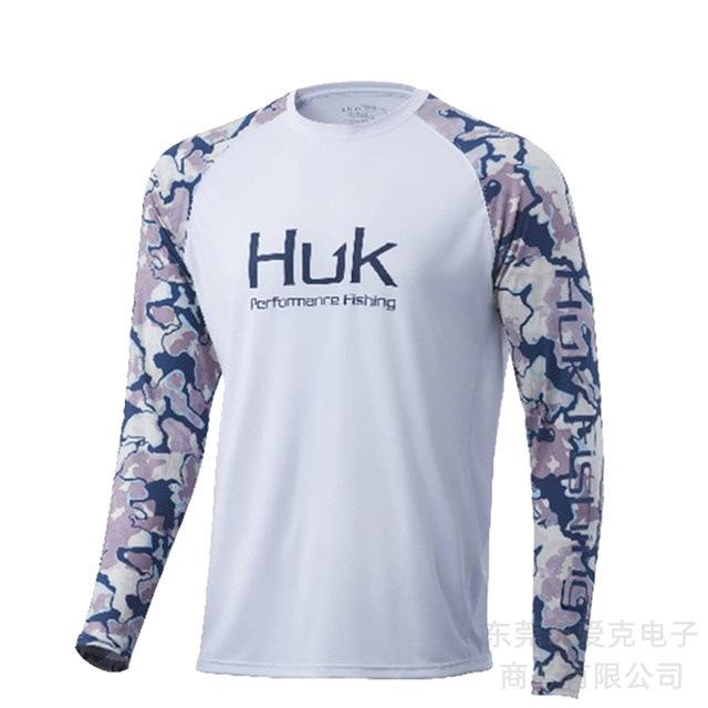 HUK fishing suit quick-drying long-sleeved summer outdoor sunscreen suit sportswear Luya fishing shirt breathable T-shirt men