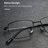 Óculos de Leitura Retrô Ultraleves de Titânio Puro de Alta Qualidade Para Homens e Mulheres Anti Luz Azul Óculos de Presbiopia +100 +200 +250