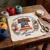 Americas 250th Anniversary Cross Kit with Liberty Bell and Floral Pattern for Handcraft Embroidery Projects 2026 Edition