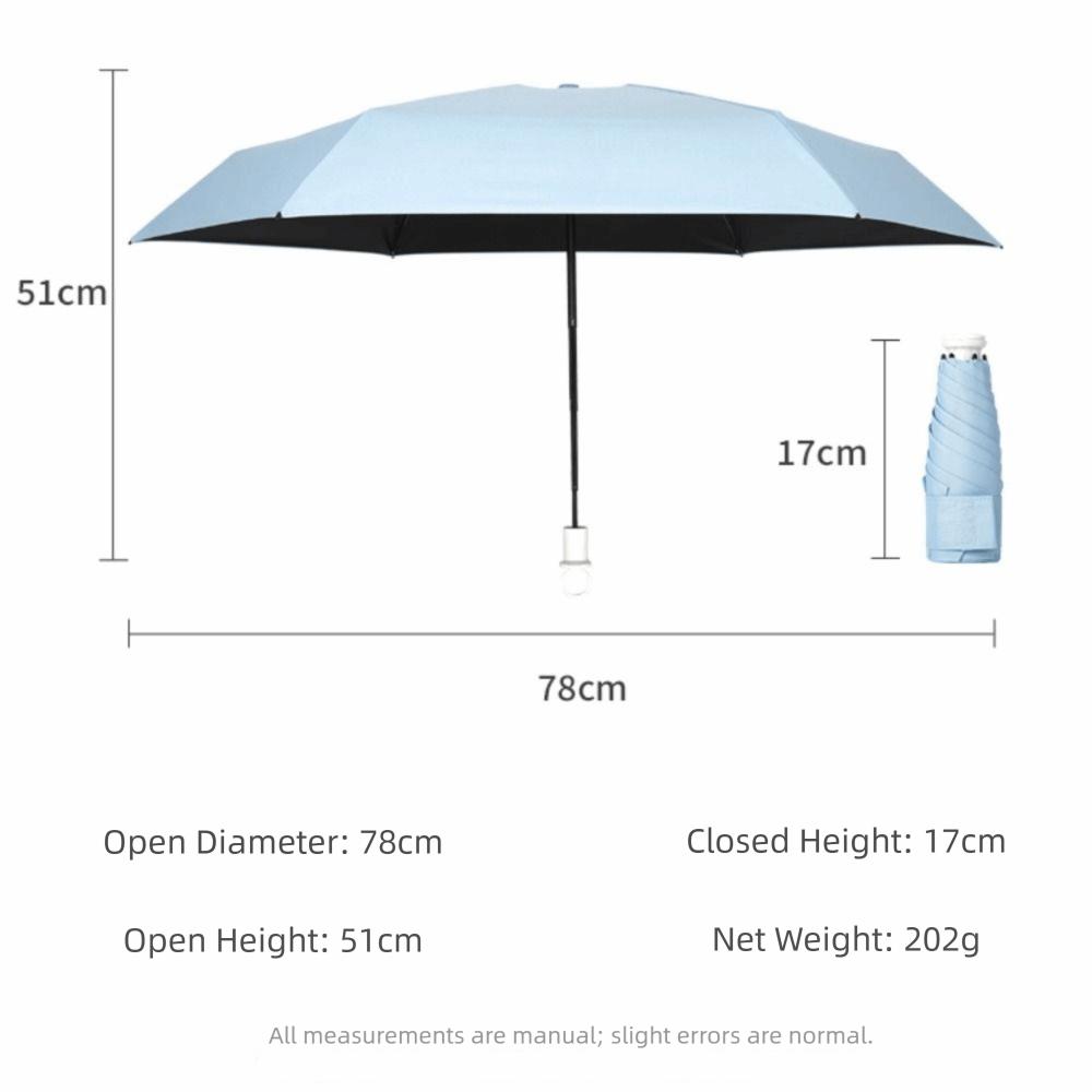 Ultraviolet Protection Pocket Parasol Folding Sun Shade Umbrella Pocket Rain Umbrella  Summer