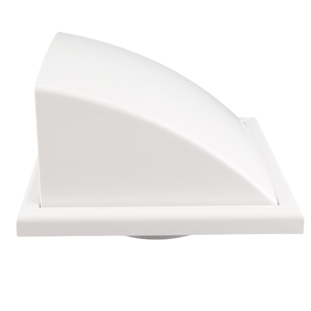 Square Exhaust Fan Cover PVC Plastic Exterior Wall Duct Vent Cover for Bathroom Kitchen 100mm Inclined