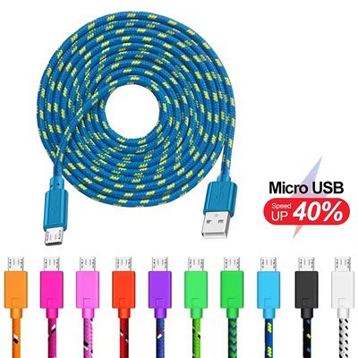 Micro USB Cable 3A Nylon Fast Charging USB Micro Cable For Samsung Xiaomi HTC USB Charger Data Cable Android Mobile Phone Cable