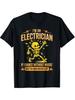 Funny Electrician Tshirt With If I Dance Without Music Im An Electrician Slogan Electrical Symbols Round Neck Humor Gift Tee