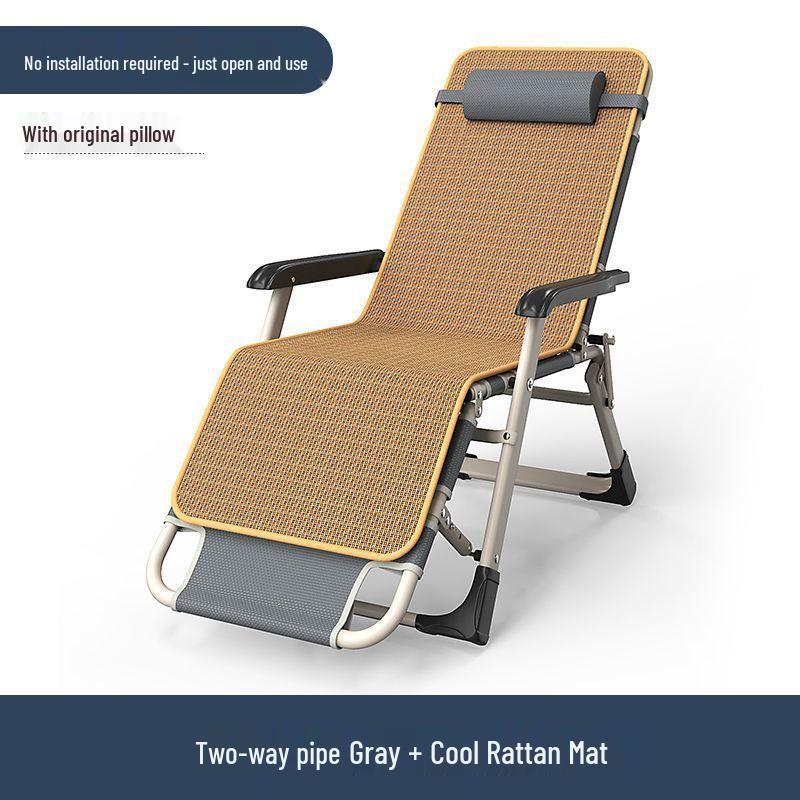 Portable Folding Lounge Chair: Reclining Sofa Bed for Home and Balcony