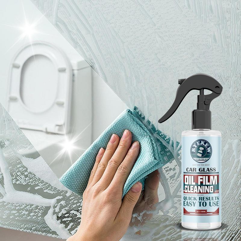 Autoglasölfilm-Reiniger Schnelltrocknendes Ölfilm-Entferner-Spray 100ml Autofensterreiniger Mehrzweck-Glasreiniger für Autos SUVs