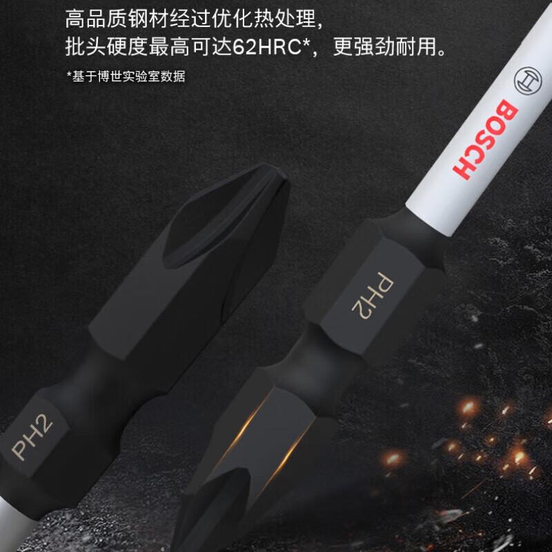 Bosch Professional Impact Screwdriver Bit Set, PH2 (2-pack) CN Plug (adapter Included)