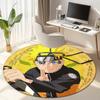 Famous cartoon NARUTO protagonist Uzumaki Naruto round carpet soft home decoration anti-slip door mat outdoor picnic mat carpet M2