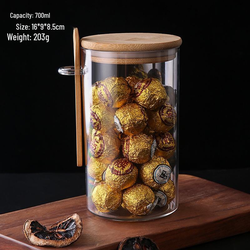 Großes Glasvorratsglas für Kaffeebohnen, Snacks, Vollkornprodukte, Trockenwaren und Tee