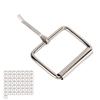 50 Stück Schiebeschnalle Rechteck Verstellbare Metall Triglide Schieber für Geldbörsenherstellung Taschenherstellung DIY Zubehör