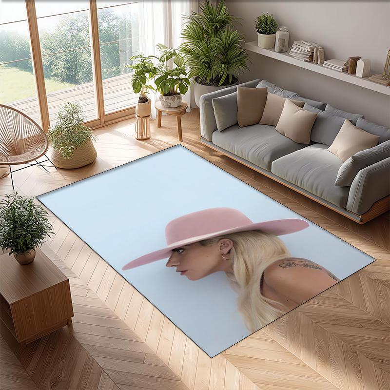 Soft Crystal Velvet Floor Rug,Lady Gaga Anti Slip Decorative Carpet, Plush Area Mat For Indoor Home Decoration