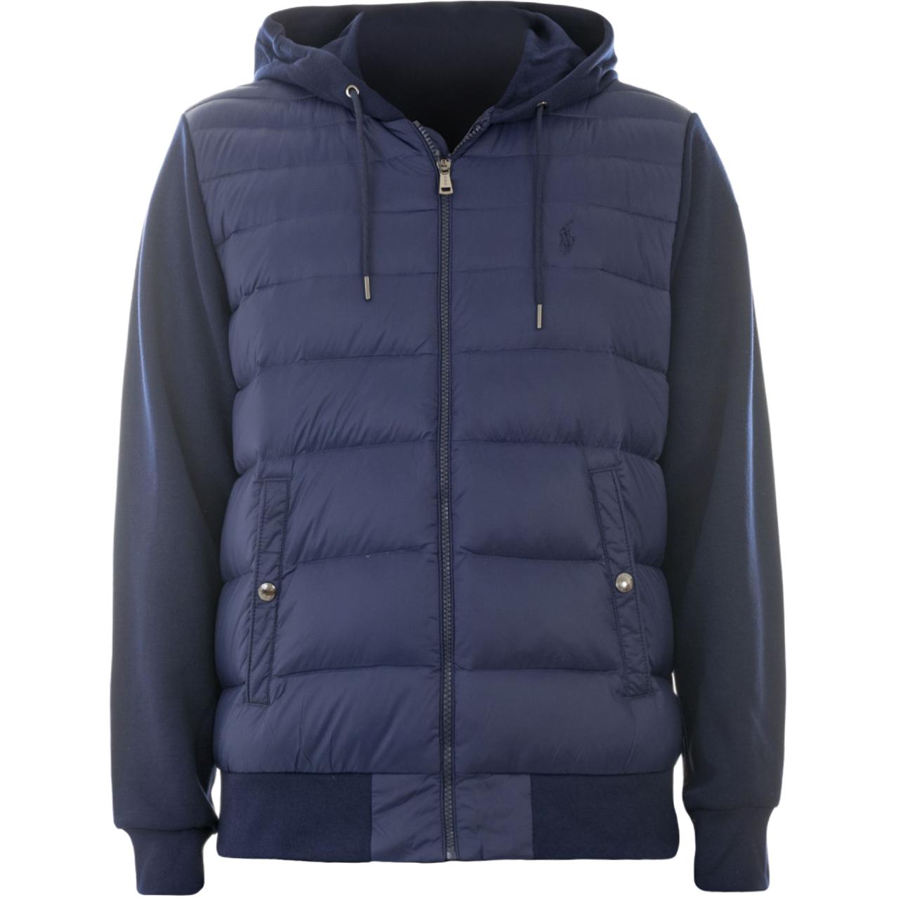 

Polo Ralph Lauren Куртка пуховая с капюшоном и вышитым логотипом Small Pony, вязаная, с вставками, длинный рукав, мужская верхняя одежда 710760731-001 S