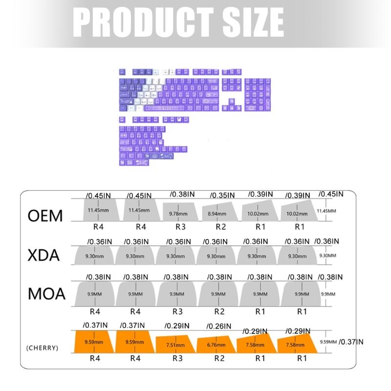 Double Texture PC Keycap Set Heat Resistant Fade Proof Design with Sublimated Side Lettering Keycaps 150pcs/Set