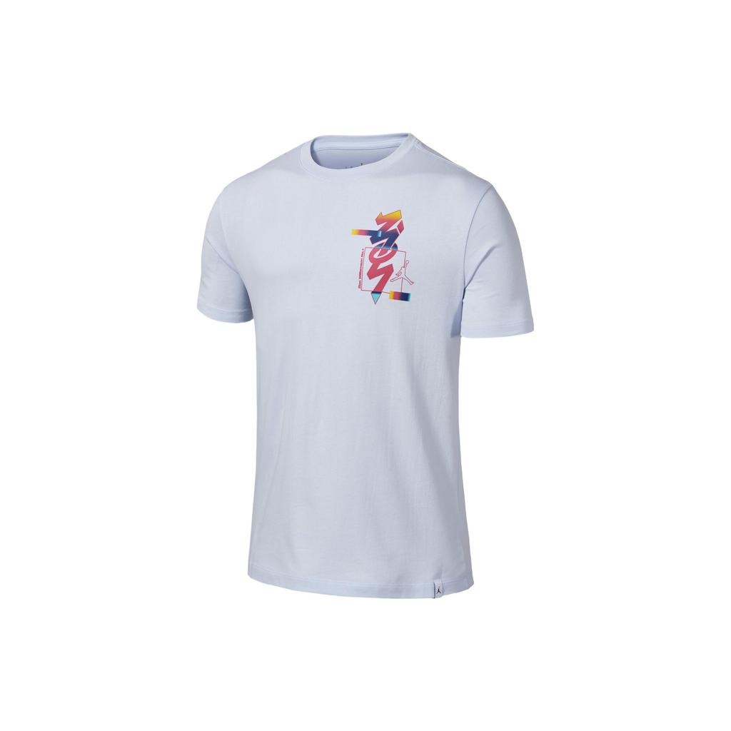 Jordan X Zion Collaboration American Vintage Letter Print Crew Neck Short Sleeve T-Shirt Men Tops White DR2125-453