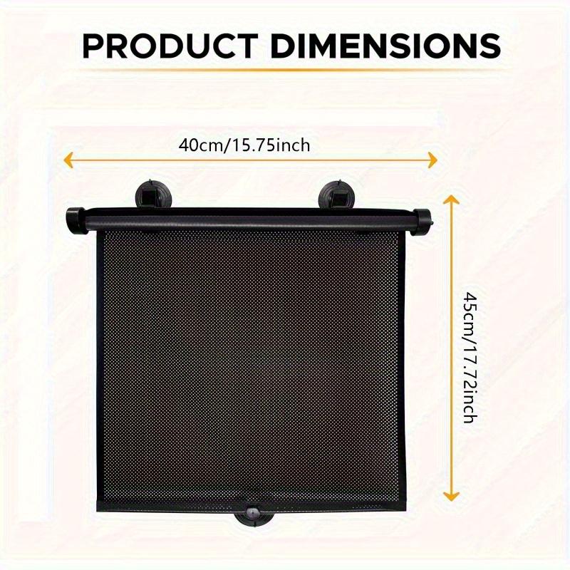 Retractable Car Window Roller Sunshade, Adjustable Universal Side Window Sun Blocker, Breathable Mesh Sun Visor for Car чёрный