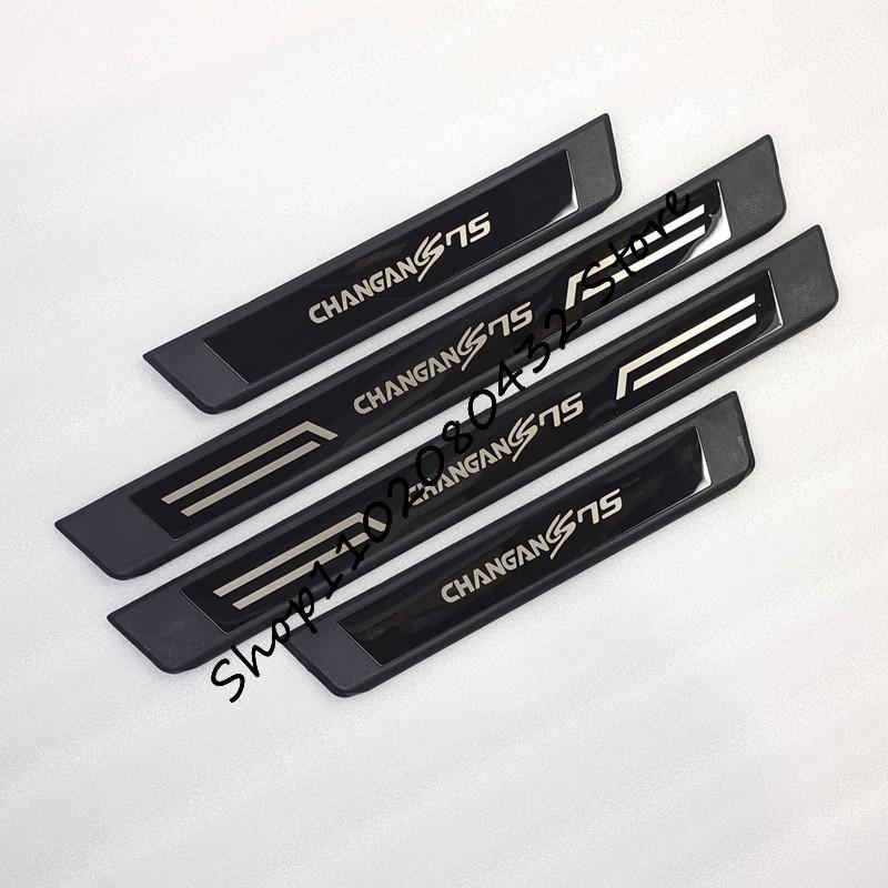 High-quality stainless steel+ABS Plate Door Sill Welcome Pedal Car Styling Accessories 4pcs/set for changan