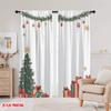 2pcs  2D plane printing Curtains&Window Treatment Christmas Tree Gift Garlands Ornaments (2) Versatile 100% Polyester (without
