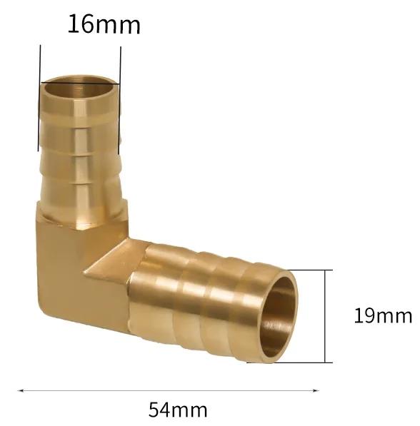 4 6 8 10 12 14 16 19 mm Schlauchstutzen 90 Grad Winkel Reduzierstück Messing Schlauchanschlussstück Verbinder Haus Garten Wasser Luft Öl