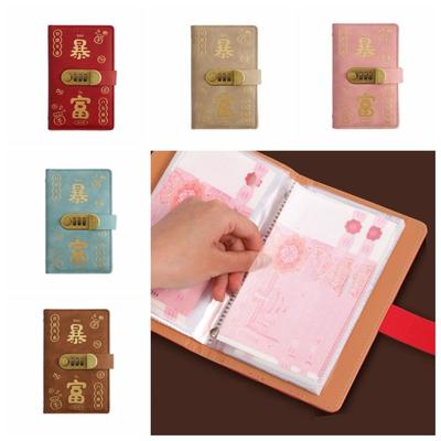 PU Leather Saving Money Binder Refillable Wallet Storage Planner Organizer Savings Handbook Cash Envelopes