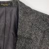 RRL 782945532001 Charcoal Gray Wool Notched Lapel Side Bentz 2B Herringbone Blazer Jacket Jacket 36S Charcoal grayUsed