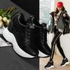 Nye dameankelstøvletter høst lær chunky sko kvinne plattform høydeøkende joggesko 10CM tykk såle kiler hvite støvletter