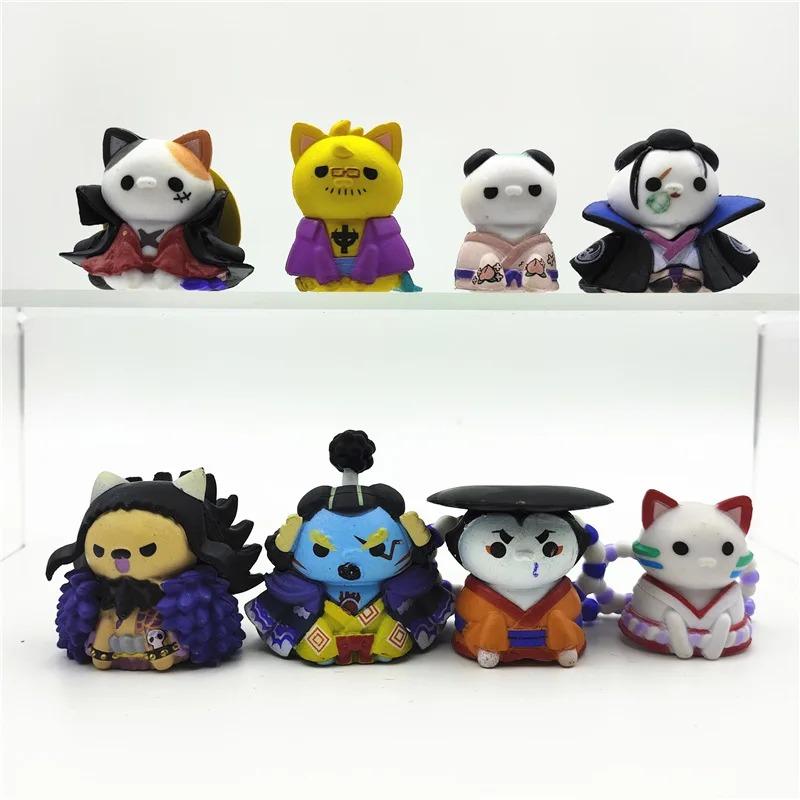 

8 шт./набор One Piece Cos Cat фигурка игрушка Wanno Country Kaidou Jinbe украшение для торта Kozuki Oden украшения