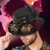 Steampunk Hat Vintage Glasses Gothic Top Hat Felt Adjustable Outfit For Men Women Teens Adults Theater Circus Performances