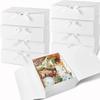 6PCS Large White Gift Box, 27x20x8cm Luxury Wedding Christmas Gift Box for Groomsman Proposal, Birthday Halloween Packaging