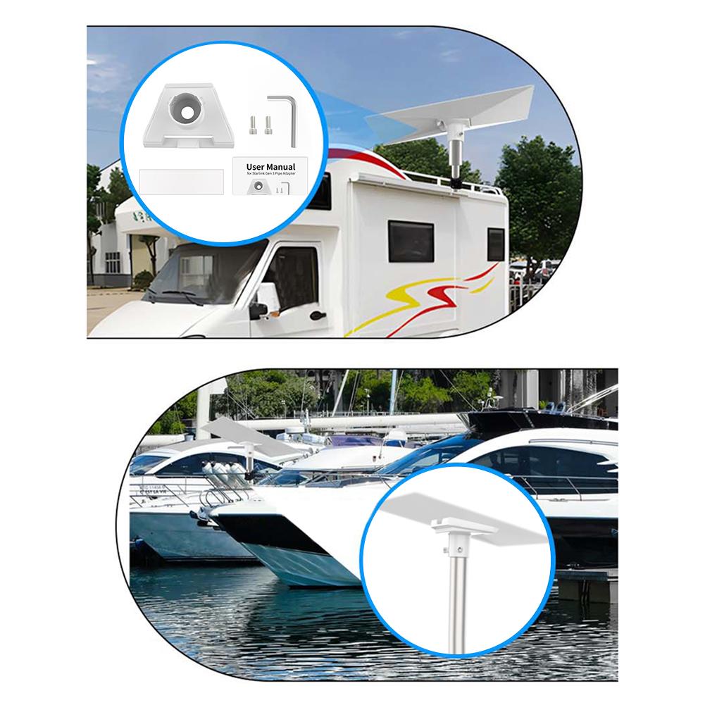Für Starlink Gen 3 Rohradapter Mastmontage Rohradapter Halterung Satellitenhalterung für Starlink Gen 3 V3 Standard Schüsselmontagekit