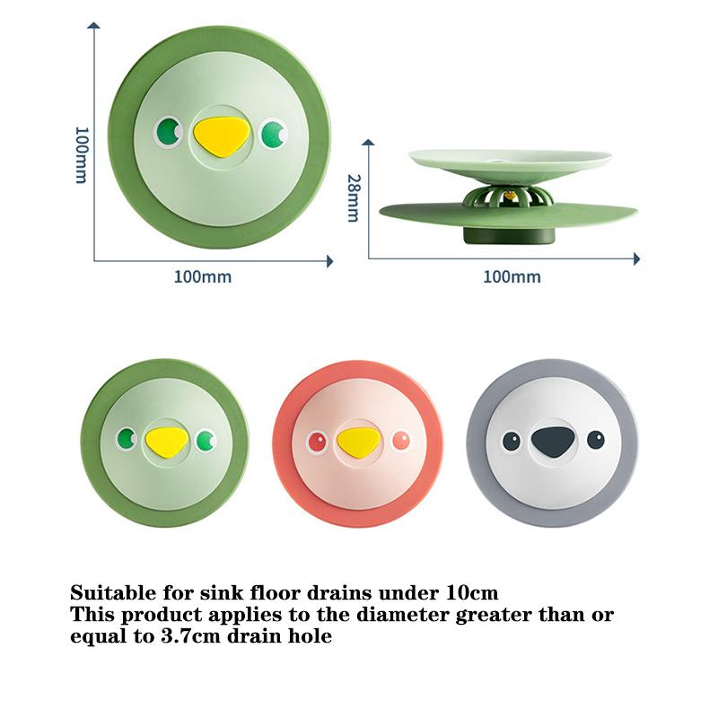 Kitchen Anti-Odor Floor Drain Press Filter Bathroom Toilet Anti-Clogging Silicone Flying Saucer Bouncing Floor Drain Cover