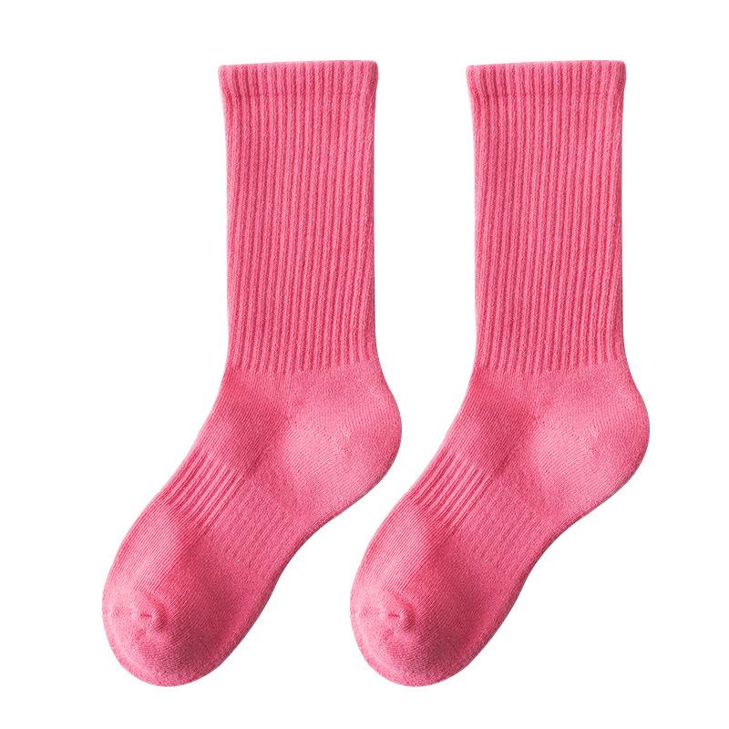 Women's Autumn and Winter Warm Leg Warmers Solid Color High Rubber Band Sports Long Cotton Socks