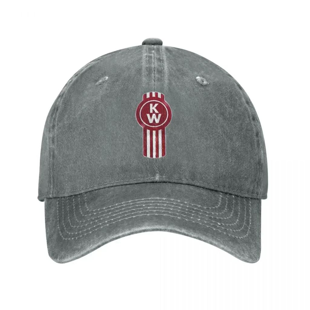 aAmerican Kenworth Red Logo Washed Baseball Cap USA Trendy Trucker Hat Summer Female Male Outdoor Sun Sunshade Snapback Cap